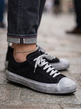 Officine Creative MES 009 Sneakers, Black Suede, size EU 44, US 11